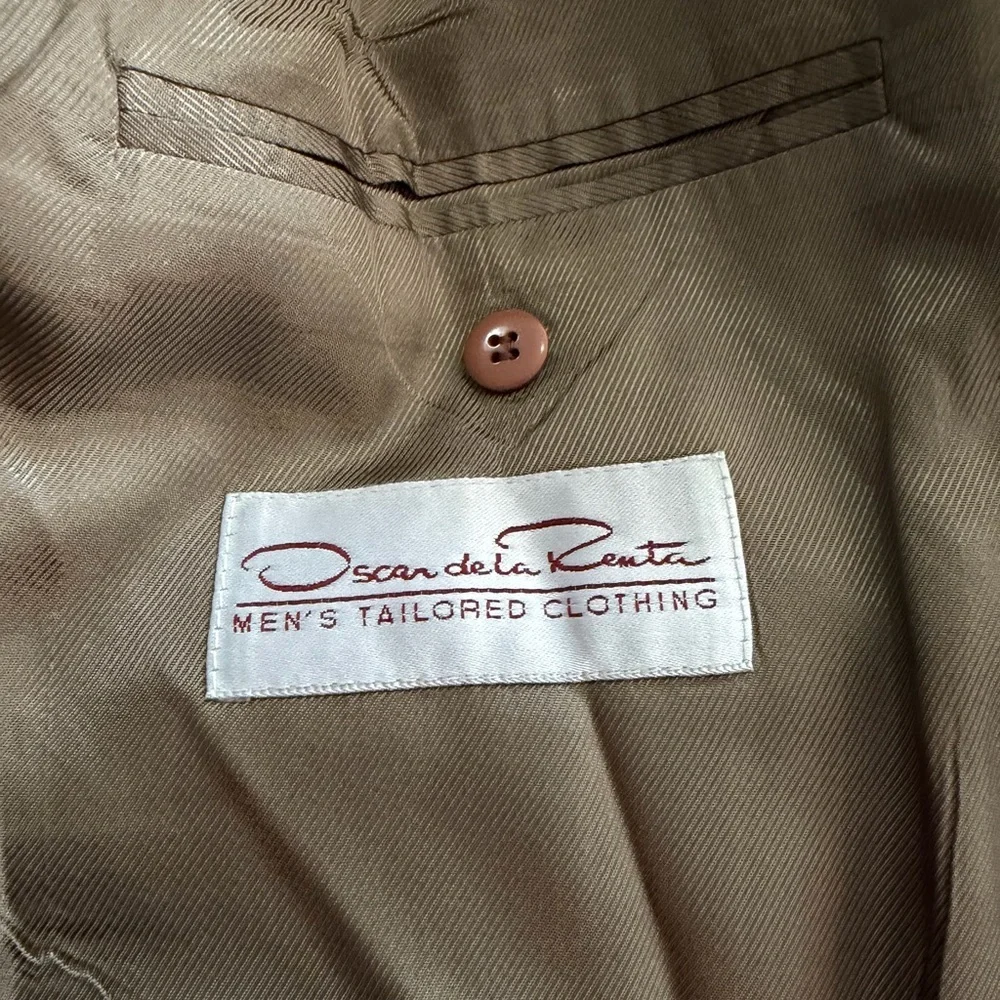 Oscar de la Renta x Vintage 80s Wool Micro Herringbone Blazer